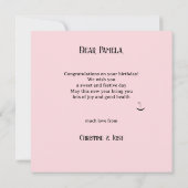 Aquarelle Sweet Cake Joyeux carte d'anniversaire (Dos)