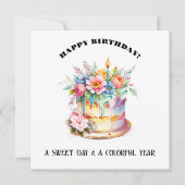 Aquarelle Sweet Cake Joyeux carte d'anniversaire (Devant)