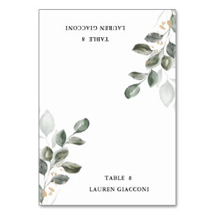 Aquarelle Table de verdure Tente Place carte