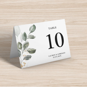 Aquarelle Table de verdure Tente Place carte