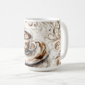 Aquarelle tasse à thé - Les accros du café (Devant droit)