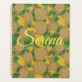 Aquarelle Taupe Fruit citron Planificateur personn (Devant)