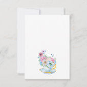 Aquarelle Tea Party invitation de douche nuptiale (Dos)