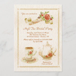 Aquarelle Tea Time Invitation