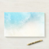 Aquarelle Teal et notes de post-it enormes (Sur un bureau)