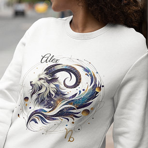 Aquarelle tendance Capricorn Zodiac Sweatshirt