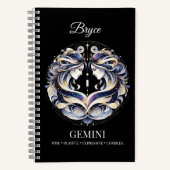 Aquarelle tendance Gemini Zodiac Journal (Recto)