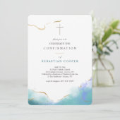 Aquarelle tendance Invitation religieuse (Debout devant)