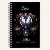 Aquarelle tendance Libra Zodiac Journal (Recto)