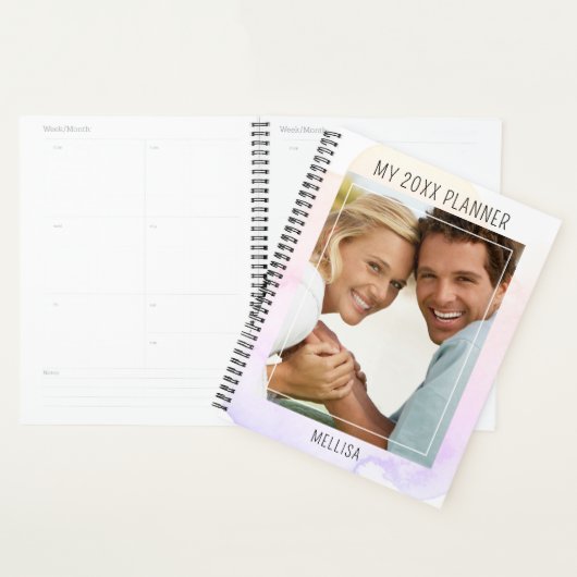 Aquarelle tendance One Photo Name Modèle 2023 (Devant avec enveloppe)