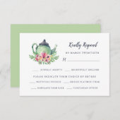 Aquarelle Teot avec carte RSVP de choix de repas (Devant / Derrière)