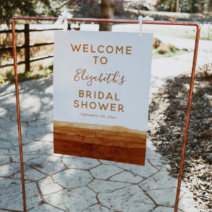 Aquarelle Terracotta Abstraite Affiche de bienvenu