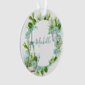 Aquarelle Terrarium en verre Succulents (devant)