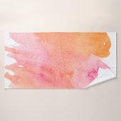 Aquarelle texture rose orange (Serviette de bain)