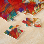 Aquarelle Thème Artsy Coloré Puzzle Ours (Côté)