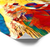 Aquarelle Thème Coloré Digital Ours Poster murale (Coin)