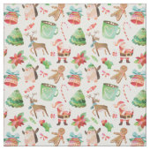 Aquarelle tissu de Noël (Échantillon)