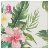 Aquarelle Tissu Motif de fleurs tropicales (Fermer)