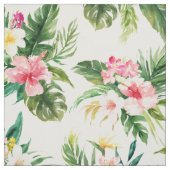 Aquarelle Tissu Motif de fleurs tropicales (Échantillon)