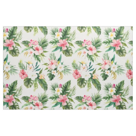 Aquarelle Tissu Motif de fleurs tropicales (Fat Quarter)