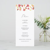 Aquarelle tombant feuille menu minimaliste (Debout devant)