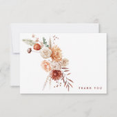 Aquarelle Tons Chauds Floral Bereavement Merci (Devant)