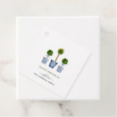 Aquarelle topiaires Joyeuses étiquettes cadeaux d' (En situation)