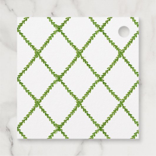 Aquarelle topiaires Joyeuses étiquettes cadeaux d' (Dos)