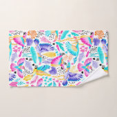 Aquarelle Toucans, Maccaws et la jungle des colibr (Serviette à main)