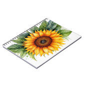 aquarelle tournesol dessiné à la main Carnet spira (Côté gauche)