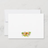Aquarelle Tournesol Floral Mariage RSVP (Dos)
