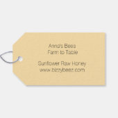 Aquarelle Tournesol jaune avec étiquette cadeau d' (Dos (Horizontal))