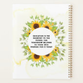 Aquarelle Tournesol Planificateur spirale (Dos)