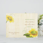Aquarelle tournesols Mariage Bi programmes de plia (Debout devant)