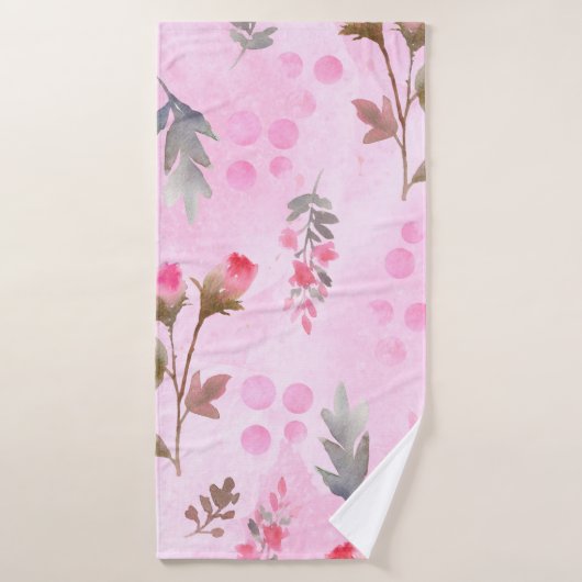 Aquarelle transparente dessinée à la main motif av (Serviette de bain)