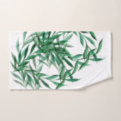 Aquarelle transparente Feuille de palme verte (Serviette à main)