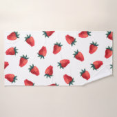 Aquarelle transparente motif avec fraises (Serviette de bain)