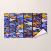 Aquarelle Triangles triangulaires bleus Gold (Serviette à main)