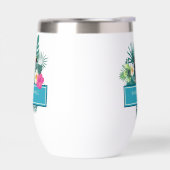 Aquarelle Tropical avec Mariage Toucan ID Turquois (Gauche)