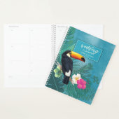 Aquarelle Tropical avec Mariage Toucan Turquoise V (Devant avec enveloppe)
