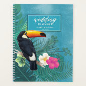 Aquarelle Tropical avec Mariage Toucan Turquoise V (Devant)