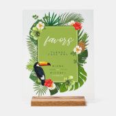 Aquarelle Tropical avec Toucan Favors Green ID577 (Recto)