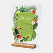 Aquarelle Tropical avec Toucan Favors Green ID577 (Angle)