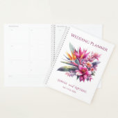 Aquarelle Tropical Bliss-Mariage-Planner (Devant avec enveloppe)