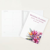 Aquarelle Tropical Bliss-Mariage-Planner (Devant avec enveloppe)