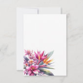 Aquarelle Tropical Bliss-Mariage Thème Invitation (Dos)