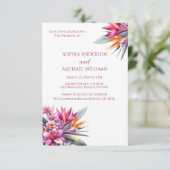 Aquarelle Tropical Bliss-Mariage Thème Invitation (Debout devant)