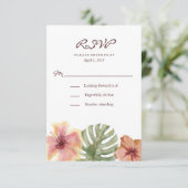 Aquarelle Tropical Destination Wedding RSVP (Debout devant)
