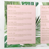 Aquarelle Tropical Feuille Motif Salon Brochure (Intérieur en premier)