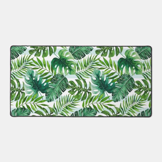 Aquarelle Tropical Feuille Vert Moderne (Recto)